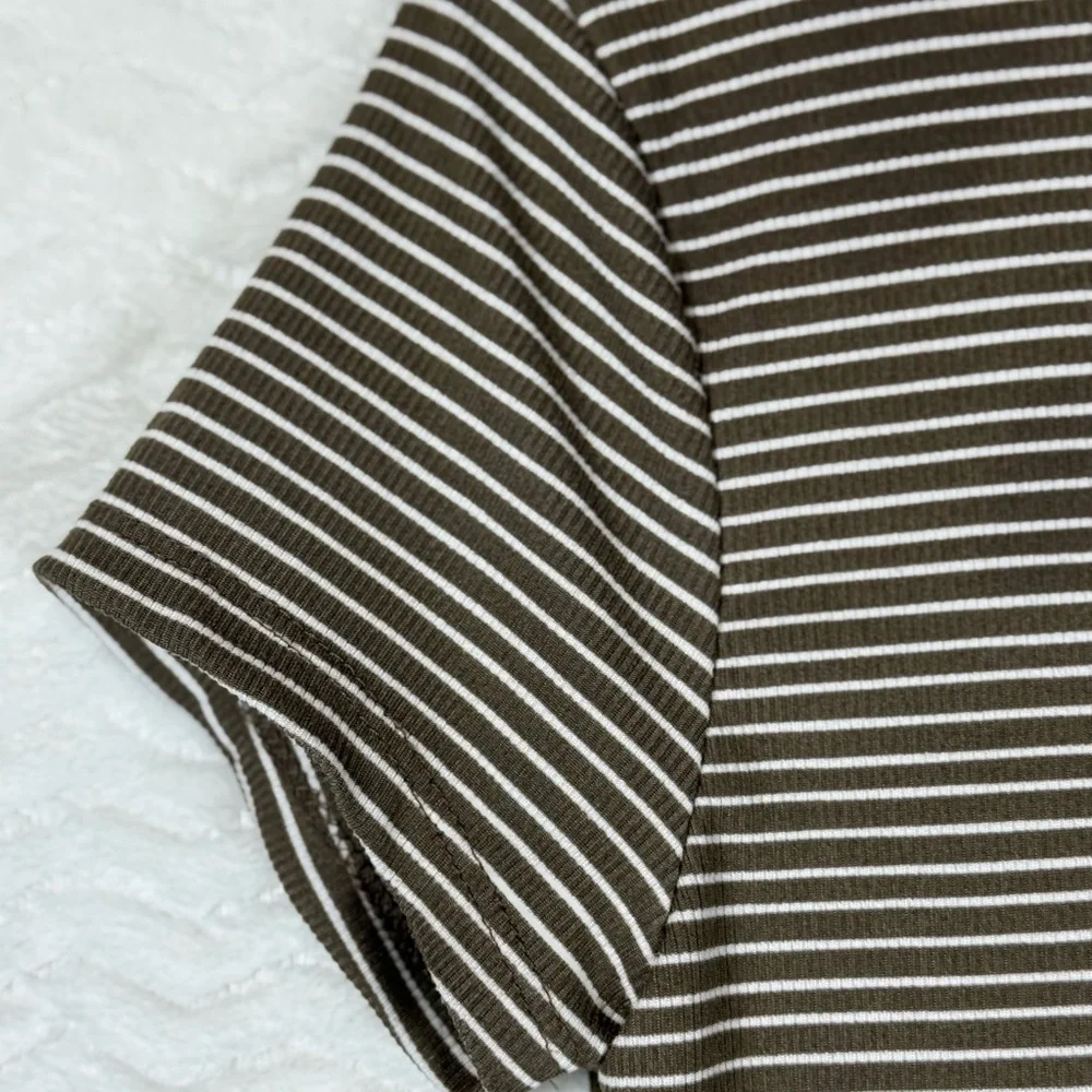 Faded Rose Chic Striped Midi Dress in Black and White. So soft - Picture 8 of 8